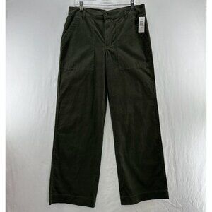 Weatherproof Vintage Wide-Leg Corduroy Pants Womens Sz 4 High Rise Stretch Olive